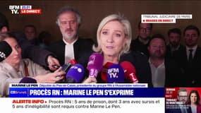 Procès RN: "Le parquet est extrêmement outrancier", déclare Marine Le Pen à la sortie du réquisitoire