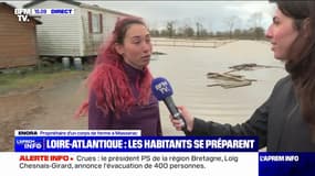 "On est un peu paniqué, on fait au mieux": cette habitante de corps de ferme en Loire-Atlantique se prépare à la montée de l'eau et protège ses animaux