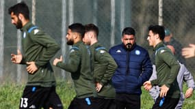 Gennaro Gattuso à l'entraînement de Naples