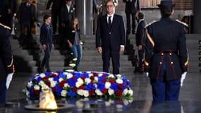 François Hollande mardi 27 janvier au mémorial de la Shoah, à Paris.