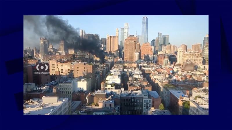 Un incendie se déclare en plein Manhattan, un voisin tente de l'éteindre avec un tuyau d'arrosage