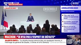 "Non à l'esprit de défaite, oui au réveil, au sursaut républicain", lance Emmanuel Macron 