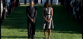 11 Septembre: Barack et Michelle Obama marquent une minute de silence