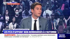 Obligation vaccinale des soignants: "Entre 1,4 et 1,5 million" de personnes ne sont pas encore vaccinées dans ces établissements "et sont visées" par cette mesure, confirme Gabriel Attal