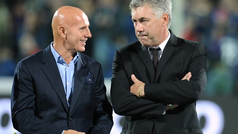 Arrigo Sacchi aux côtés de Carlo Ancelotti