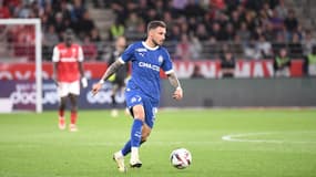 Jonathan Clauss lors de Reims-OM (1-0, L1), le 15 mai 2024