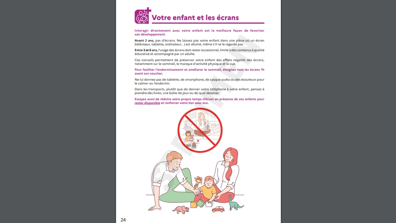Screenshot of one of the pages of the new health sheet dedicated to screens on the Ameli.fr website Screenshot of one of the pages of the new health sheet dedicated to screens on the Ameli.fr website