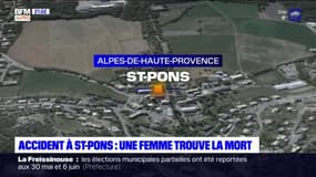 Alpes-de-Haute-Provence: une automobiliste est morte dans un accident à Saint-Pons ce dimanche