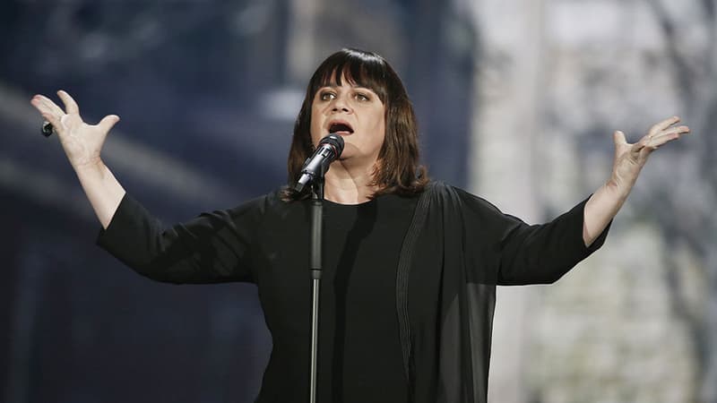 Lisa Angell, la candidate française à l'Eurovision, arrivée avant-dernière cette année.