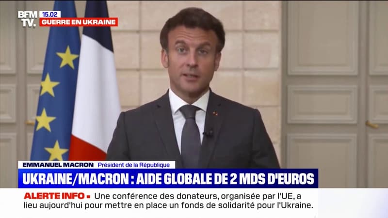 Emmanuel Macron sur l'aide à l'Ukraine: 