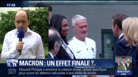 Foot et Politique -  Emmanuel Macron peut-il tirer partie du très beau parcours des Bleus au Mondial 2018 ?
