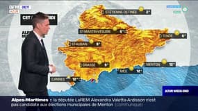 Météo: un temps calme et ensoleillé, jusqu'à 12°C à Nice