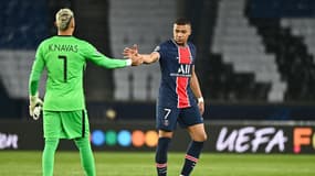 Keylor Navas et Kylian Mbappé