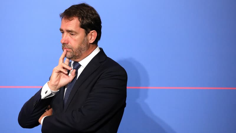Le secrétaire d'Etat aux relations avec le Parlement et porte-parole du gouvernement Christophe Castaner, le 15 septembre 2017 à l'Elysée. 