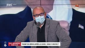 Donald Trump sort de l'hôpital et retire son masque: "Son comportement relève de la démence"