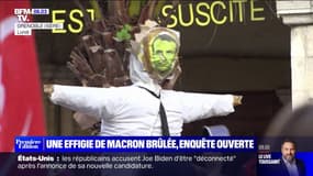 Grenoble: un mannequin à l'effigie d'Emmanuel Macron brûlé et frappé, une enquête ouverte