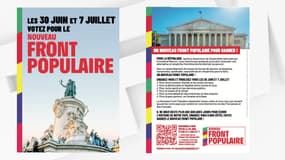 Le premier tract de campagne du Nouveau Front populaire révélé le 14 juin 2024.