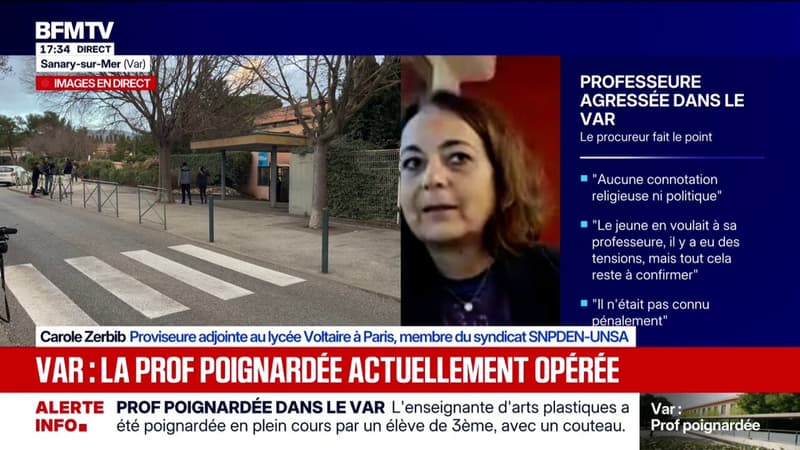 Professeure poignardée à Sanary-sur-Mer: Carole Zerbib, membre du syndicat SNPDEN-UNSA déplore "une banalisation de la violence"