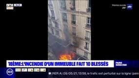 Un incendie s'est déclaré ce dimanche matin dans le 18e arrondissement de Paris, 10 personnes ont été légèrement intoxiquées par les fumées