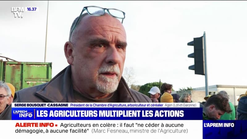 Serge Bousquet-Cassagne (président de la Chambre d'agriculture du Lot-et-Garonne) menace de réaliser des actions 