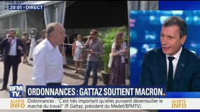 Ordonnances: Pierre Gattaz soutient Emmanuel Macron