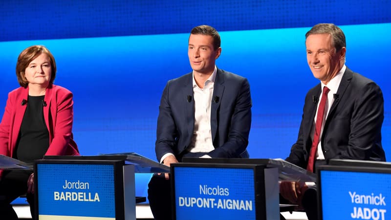 Nicolas Dupont-aignan lors du débat du 4 avril