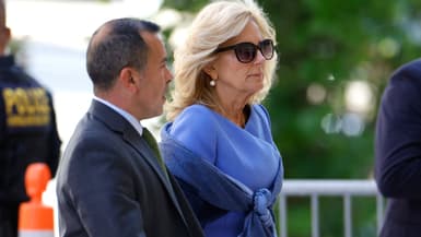 La First Lady Jill Biden au procès de son beau fils Hunter Biden, le 7 juin 2024 dans le Delaware. 