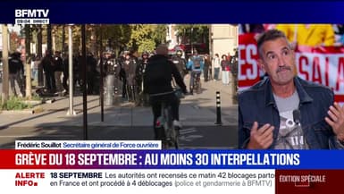 Grève du 18 septembre: “Si le nouveau Premier ministre ne change pas de politique, on reviendra”, affirme Frédéric Souillot (FO)