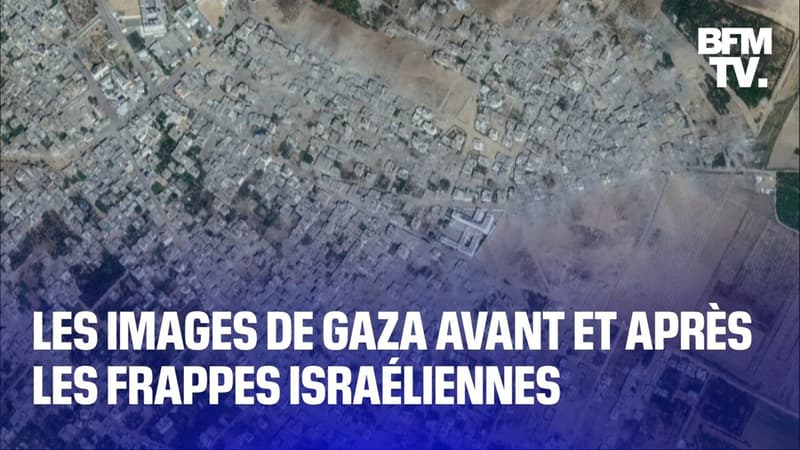 Les images de Gaza avant et après les frappes israéliennes
