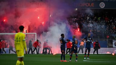 La rencontre Montpellier-Nantes a rapidement dégénéré en tribunes