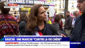 Pour Clémence Guetté, députée LFI, la "marche contre la vie chère" et les débats à l'Assemblée nationale "sont complémentaires"
