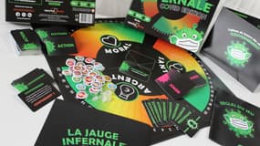 "La jauge infernale", ce jeu de société qui entend s'amuser du Covid-19 et de la crise sanitaire.
