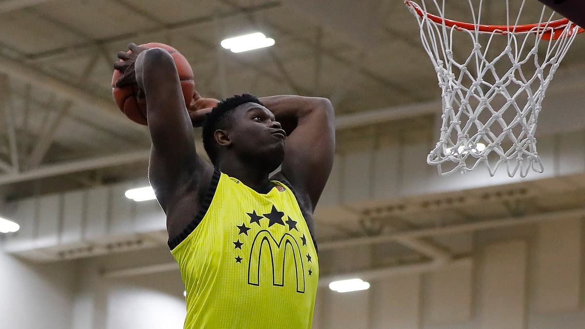 Zion Williamson lorsqu'il était en terminale