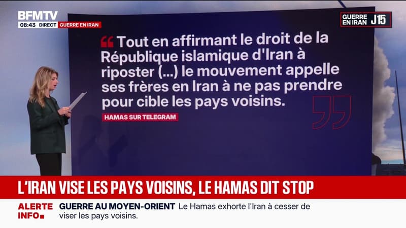 Guerre au Moyen-Orient: le Hamas exhorte l'Iran à cesser de bombarder ses voisins