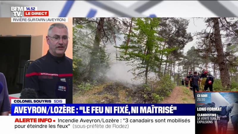 450 sapeurs-pompiers mobilisés pour lutter contre l'incendie en Lozère et dans l'Aveyron