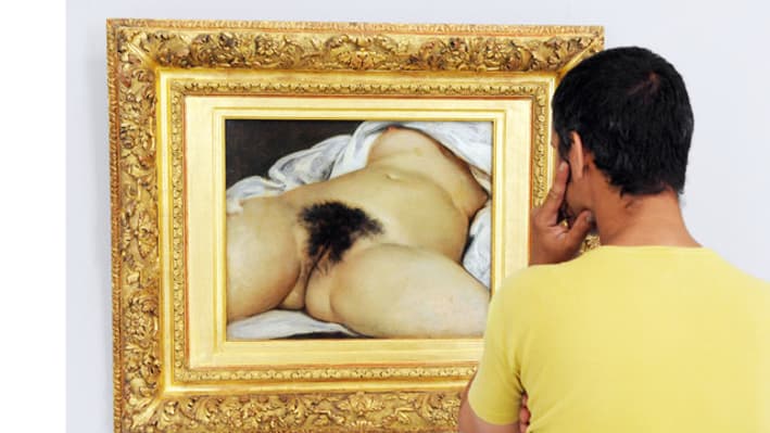"L'Origine du monde", tel que visible au musée d'Orsay.