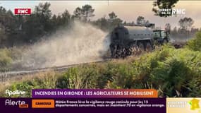 Incendie en Gironde: les agriculteurs se mobilisent