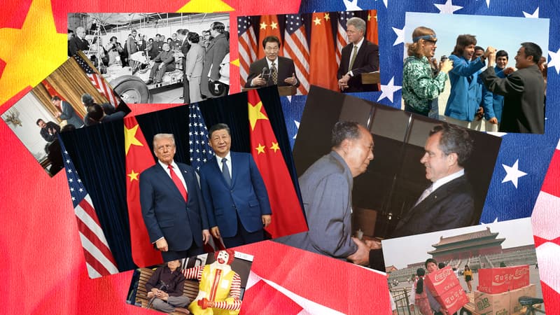 Mao Zedong et Nixon réunis grâce au ping pong, Deng Xiaoping en visite à la NASA, le Coca-Cola qui arrive à Pékin... Ces rencontres historiques Etats-Unis et Chine qui ont changé la face du monde