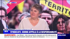 Céline Verzeletti (CGT) sur la grève du 19 janvier: "On ne peut pas dire qu'Élisabeth Borne n'avait pas été avertie"