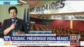 "Les examens ne se tiendront probablement pas sur le site de Tolbiac", déclare Frédérique Vidal