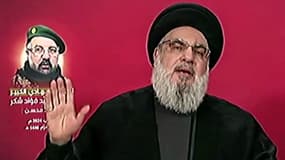 Hassan Nasrallah, le chef du Hezbollah libanais, lors d'un discours télévisé le 1er août 2024