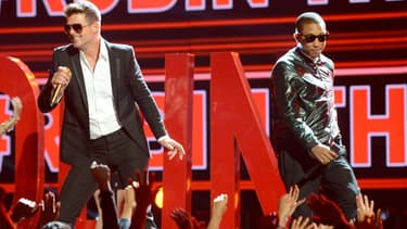 Robin Thick et Pharrell Williams aux Bet Awards à Los Angeles