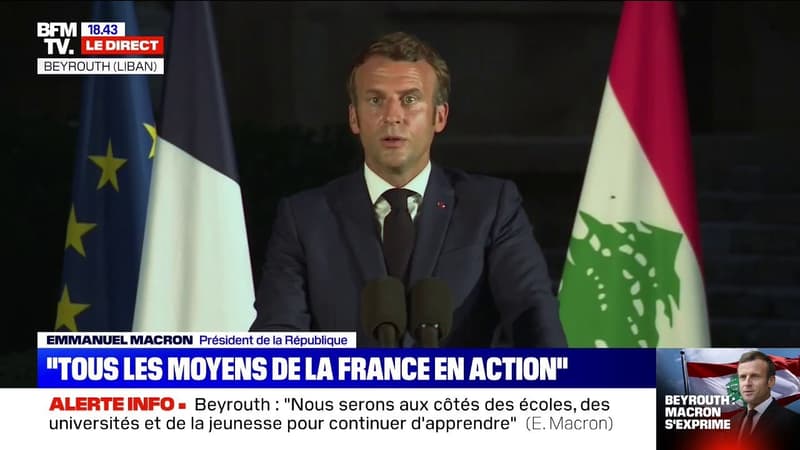 Emmanuel Macron à Beyrouth: "Je ne peux me substituer à un gouvernement souverainement élu"