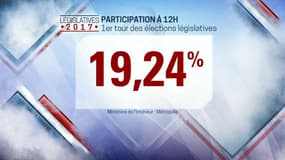 A midi, le taux de participation au premier tour des élections législatives était de 19,24%. 