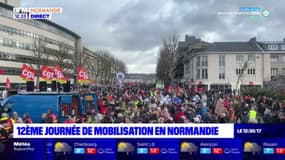 Réforme des retraites: des dizaines de milliers de manifestants en Normandie