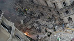 Après l'explosion rue de Trévise à Paris le 12 janvier 2019.