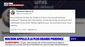 Inondations dans le Pas-de-Calais: Emmanuel Macron appelle à la plus grande vigilance