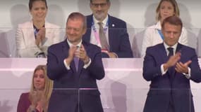 Emmanuel Macron pendant la cérémonie de clôture des Jeux paralympiques de Paris 2024