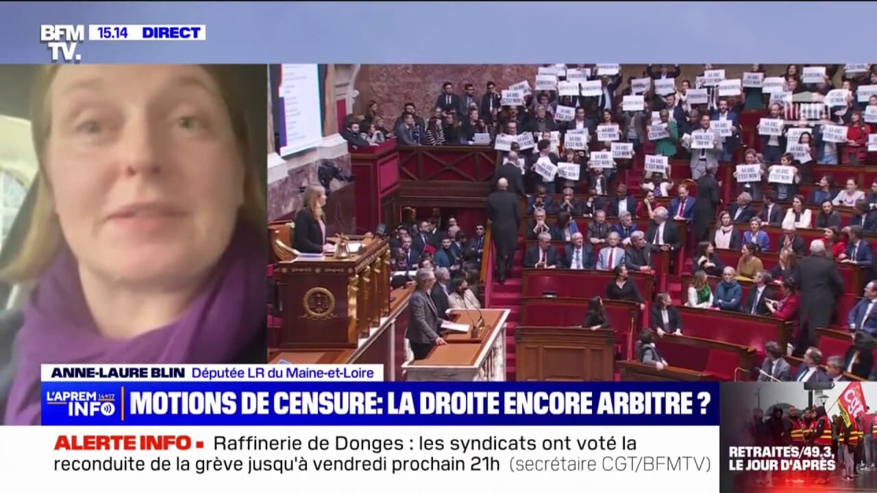 Anne-Laure Blin (LR) Sur Le Vote Des Motions De Censure: "Nous Ne ...