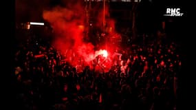 PSG (F) : L'accueil des supporters parisiens à la gare après la qualification pour les demi-finales de la LDC